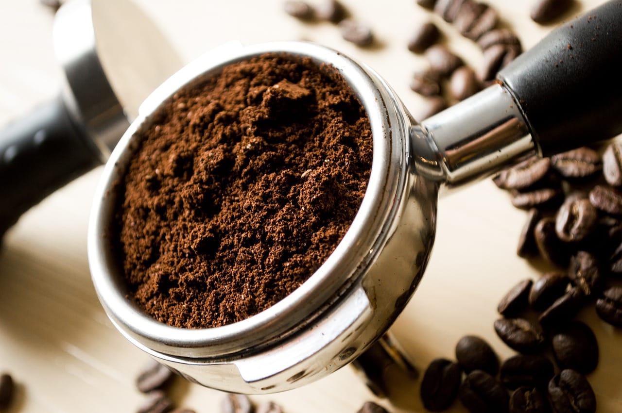 Coffee ground for a pour-over: like coarse sand.